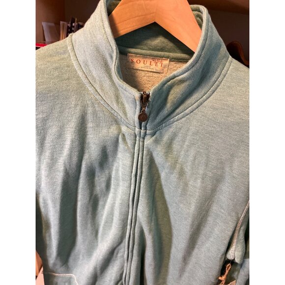 Soulei NWT Light Green Full Zip Long Sleeve Mock Neck Athletic Jacket Sz Large - Picture 4 of 6